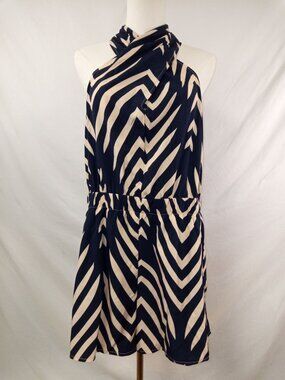 Shein Women's Navy Blue/Cream Romper Size Extra Large (1XL)